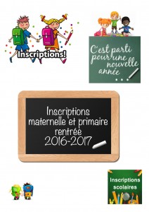 INSCRIPTIONS 2016-2017