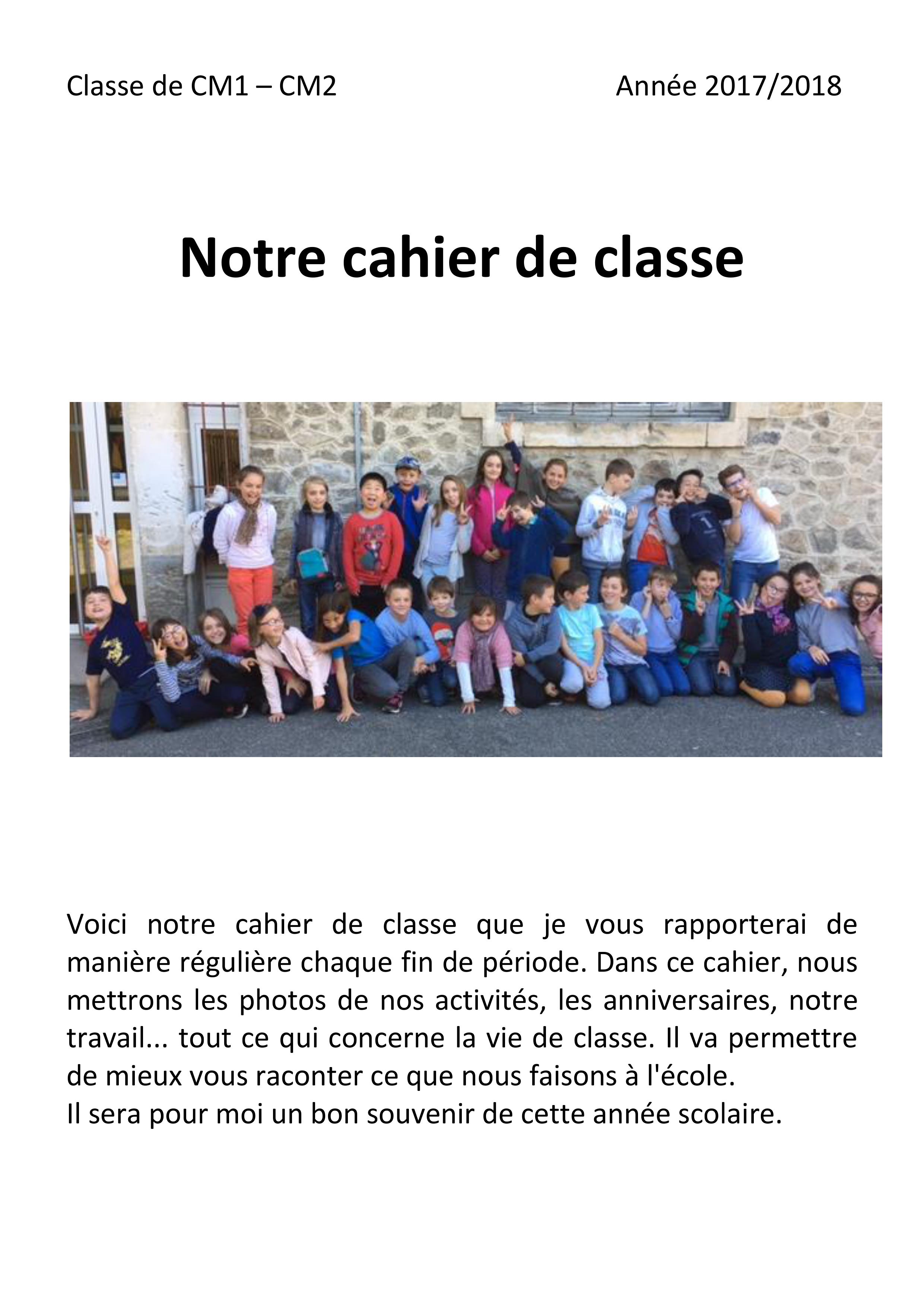 CM1 – CM2 2017-2018 Période une